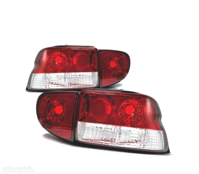 FAROLINS TRASEIRO PARA FORD ESCORT MK6 7 93-00 VERMELHO BRANCO LOOK LEXUS - 1