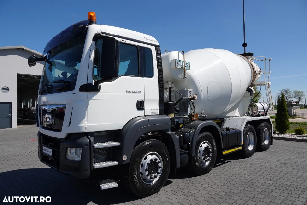 MAN TGS 32.400 / 8X4 / BETONIERĂ / 9 M3 / IMER / MANUALĂ / EURO 6 - 2