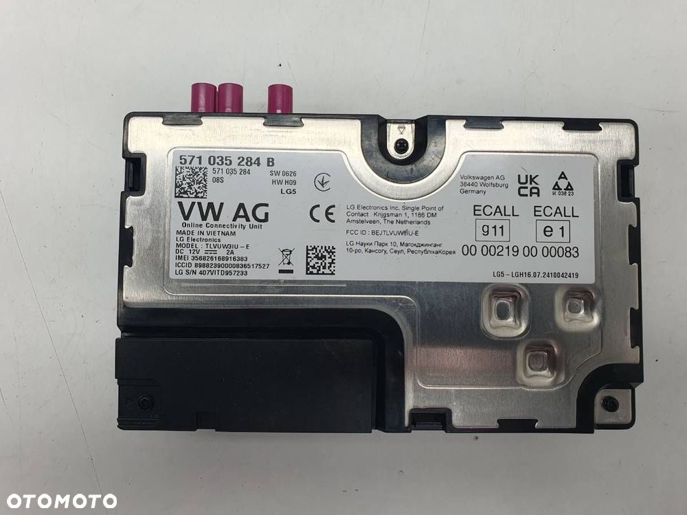 MODUŁ USŁUG ONLINE E-CALL VW CRAFTER II 571035284B ORYGINAŁ - 1