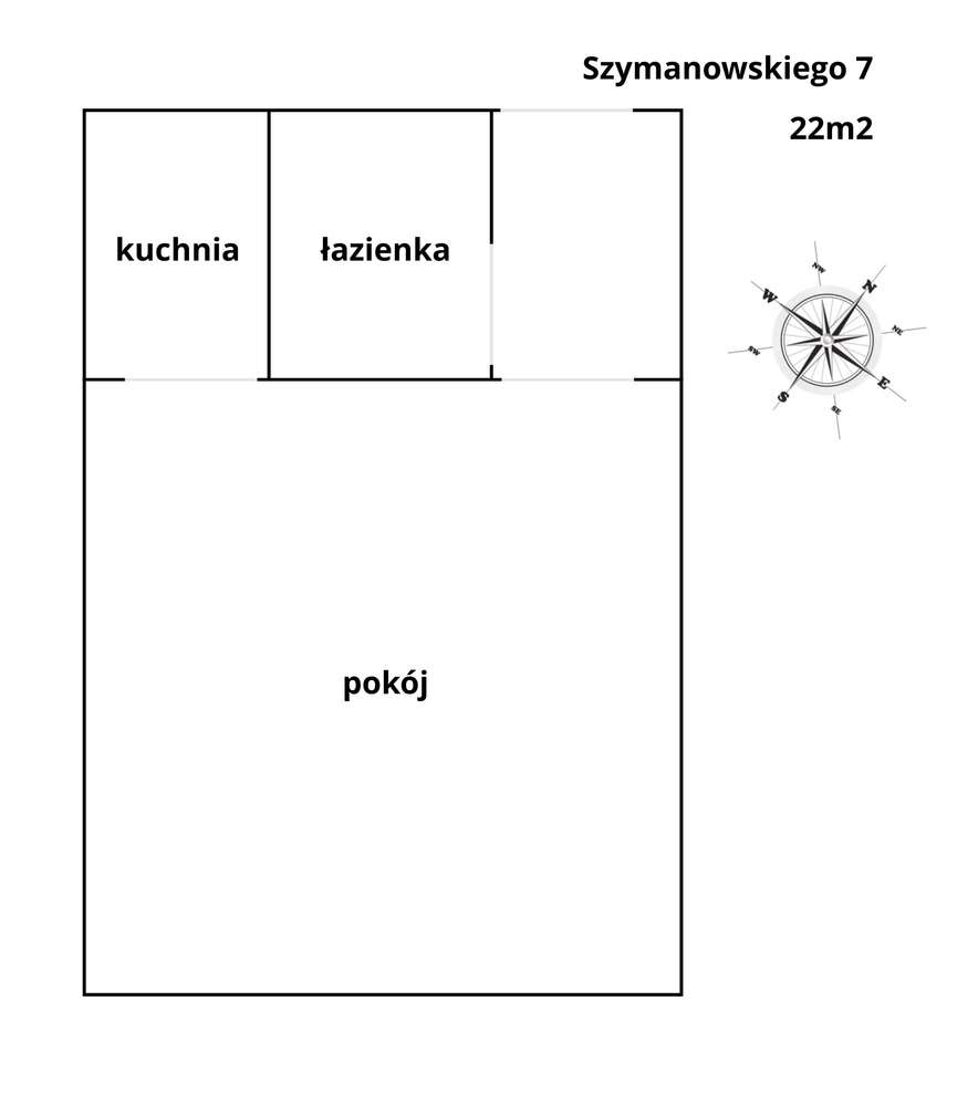 Szymanowskiego kawalerka 22 po remoncie 10min centrum bezpośrednio