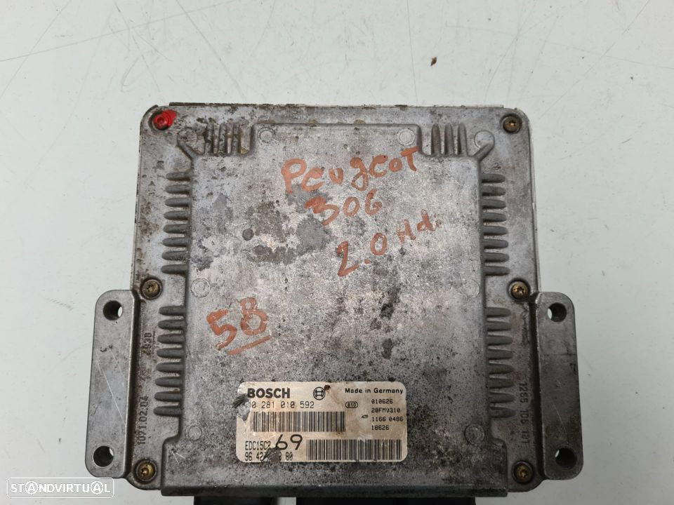 CENTRALINA - BOSCH | REF. 96 420 148 80 - 0 281 010 592 | PEUGEOT 306 2.0 HDI 2001; - 2