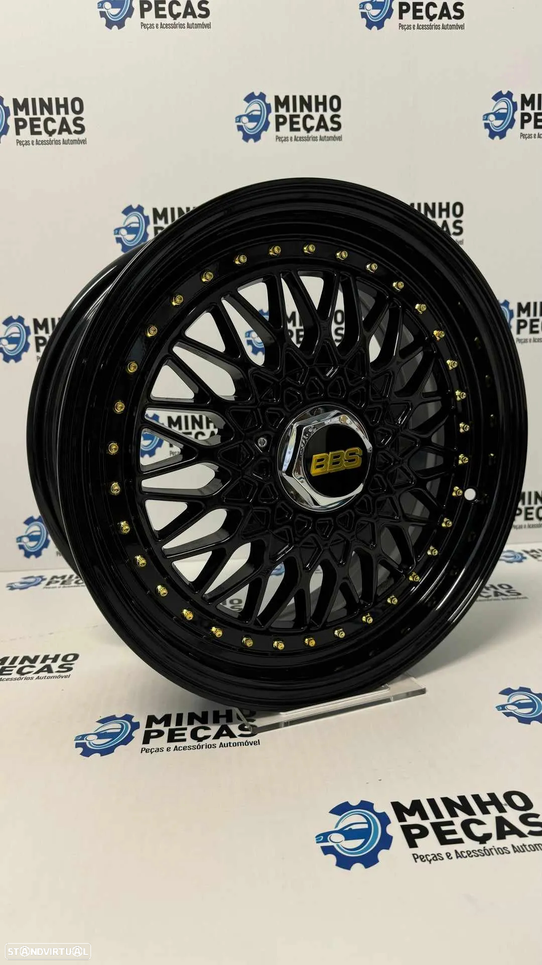 Jantes Look BBS RS em 16 (4x100 | 4x114.3) Preto Brilho - 4