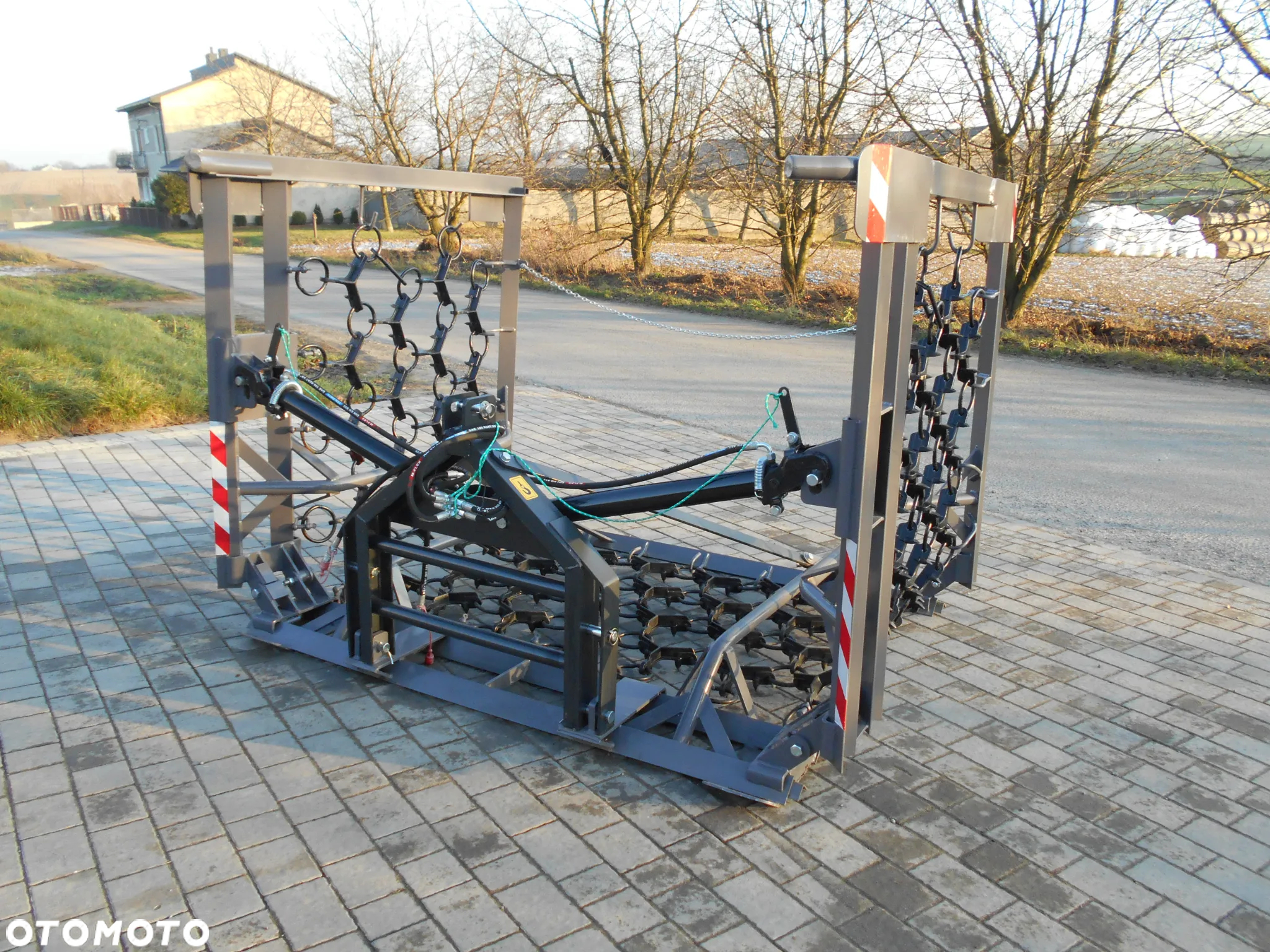 HYDRAULICZNA włóka polowo-łąkowa brona/agregat 2-siłowniki - ślizgi - 9