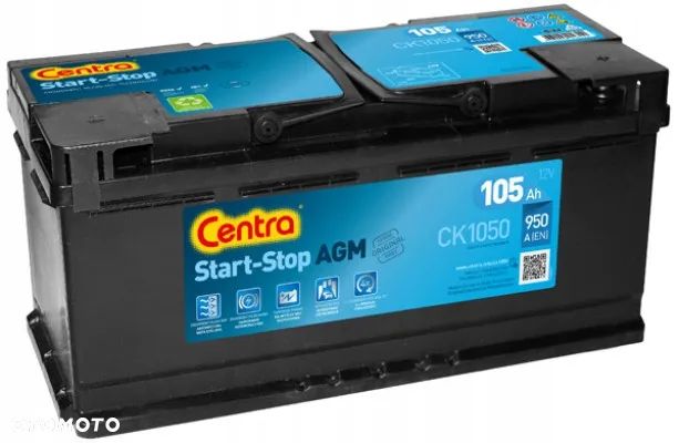 Akumulator EXIDE AGM 12 V 105 Ah 950 A EK1050 Rybnik - 1