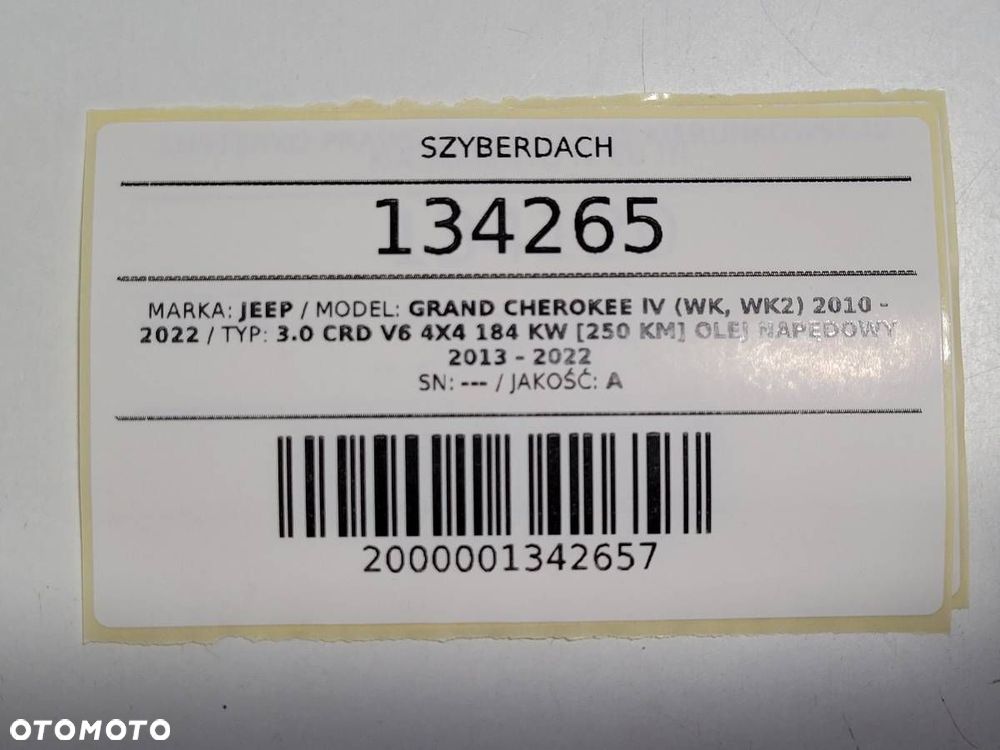 SZYBERDACH PANORAMA JEEP GRAND CHEROKEE IV WK2 - 9