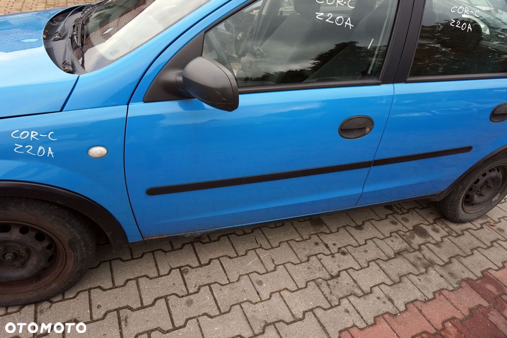 DRZWI PRZEDNIE LEWE CORSA C III 5D HB Z20A  NIEBIESKI OPEL 1999-2003 - 2