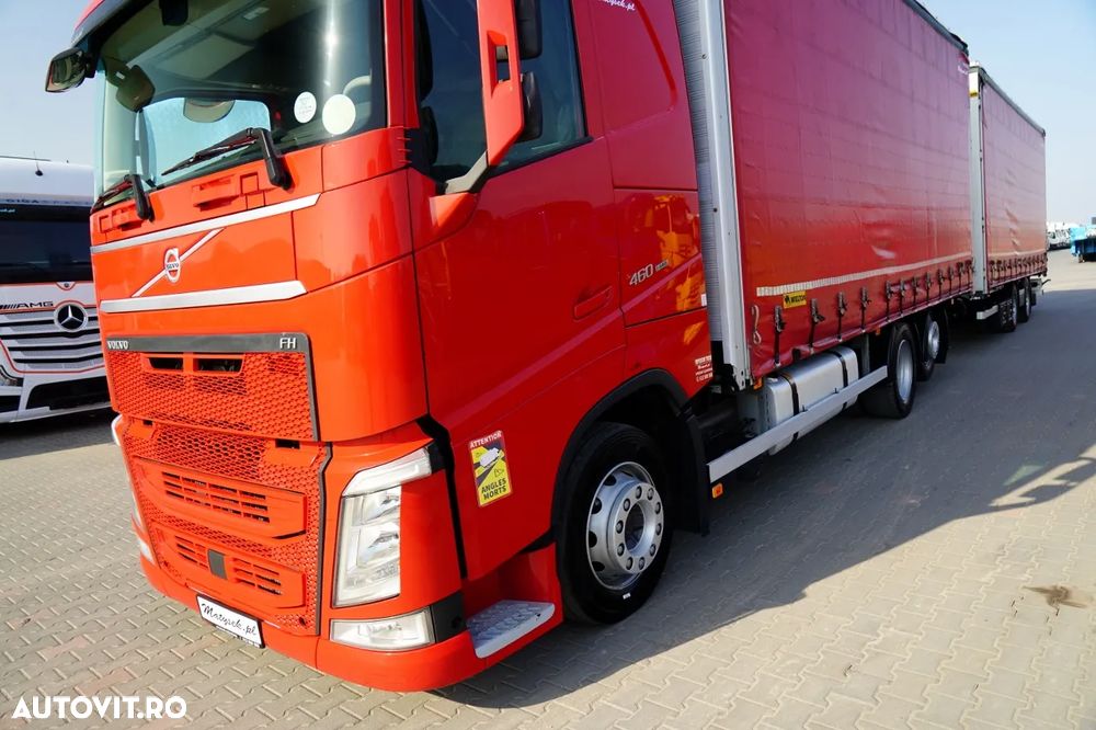 Volvo FH 460 / COMBINAȚIE TANDEM / 120 M3 / TRANSITION / I-SAVE / I-PARK COOL / DIRECȚIE CU RIDICARE AXLE / WIELTON / CORTINĂ ARMATĂ - 7
