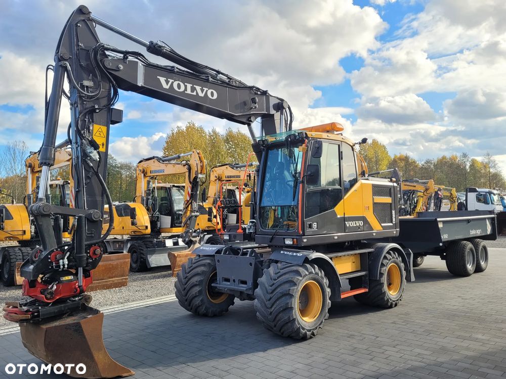 Volvo EW160E / ROTOTILT ze szczypcami / system niwelacji GPS 3D / przyczepa / - 1