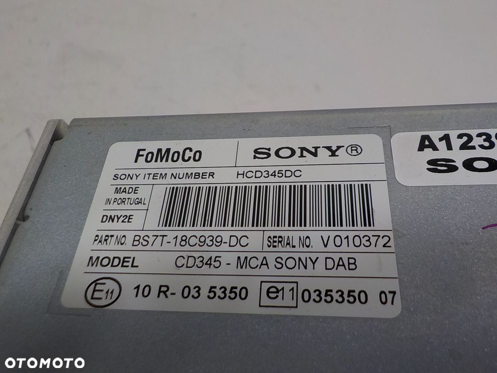FORD MONDEO IV S-MAX RADIO SONY FABRYCZNE MP3 KOD - 2