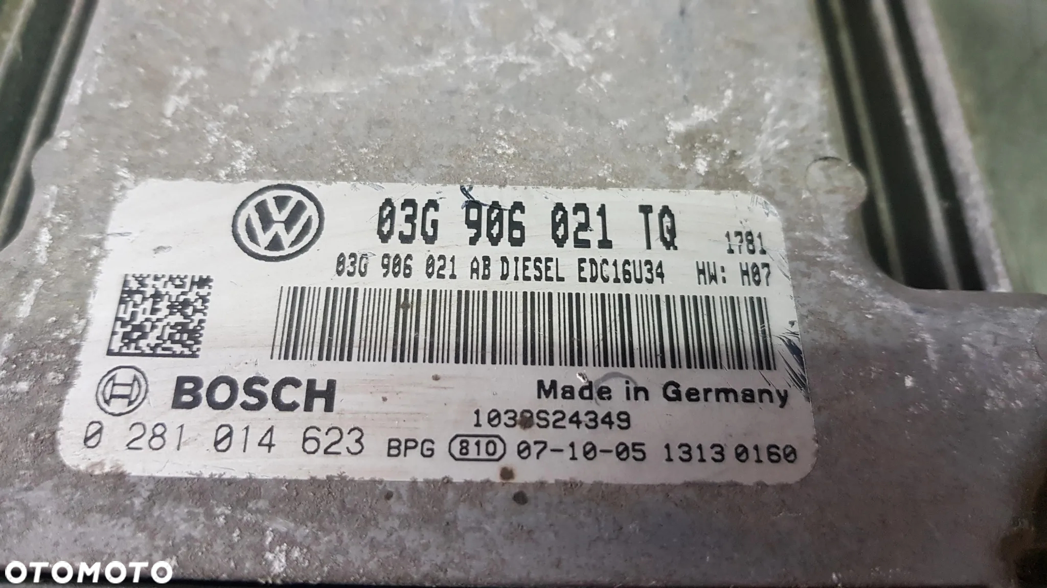 KOMPUTER STEROWNIK SILNIKA 1.9 TDI 03G906021TQ EDC16U34 VW AUDI SEAT SKODA - 2
