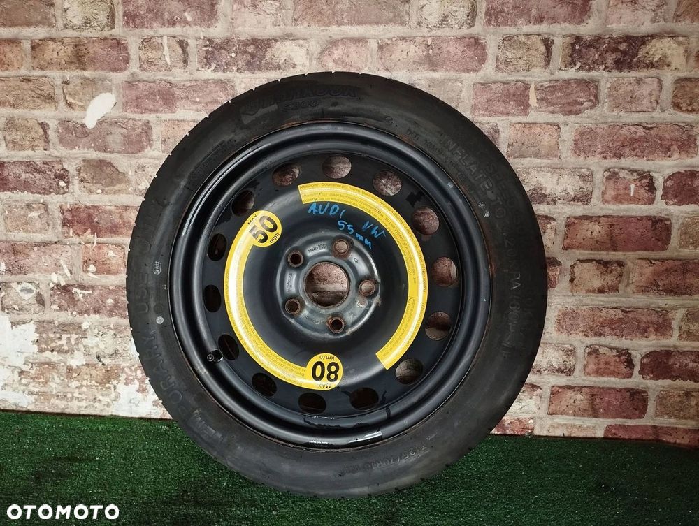 KOŁO DOJAZDOWE ZAPAS 125/70/16 5X112 57MM AUDI VW 1K0601027F - 1