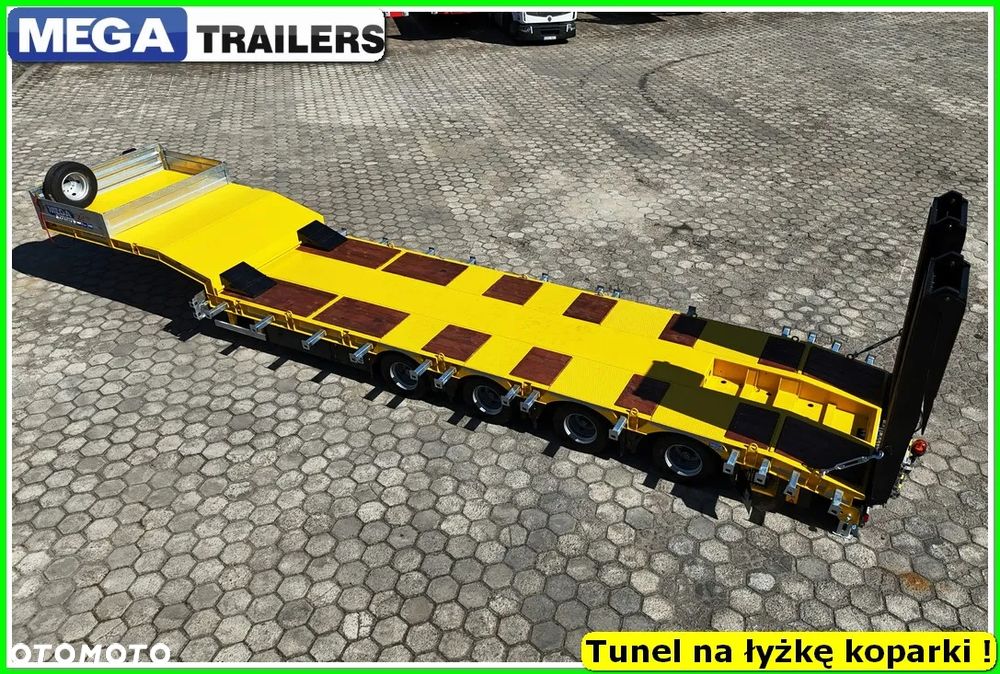 Mega Nisko podłoga 4 osie,  dł. 9,50 m, TUNEL na RAMIĘ KOPARKI !!! - 17