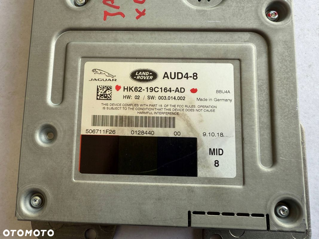 JAGUAR XE X760 WZMACNIACZ RADIA AUDIO HK62-19C164-AD - 2