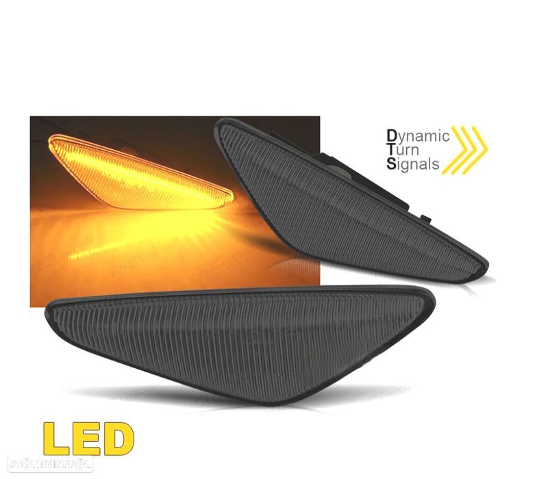 PISCAS LATERAIS LED BMW X5 E70 X6 E71 X3 F25 07-14 DINÂMICO FUMADO - 1