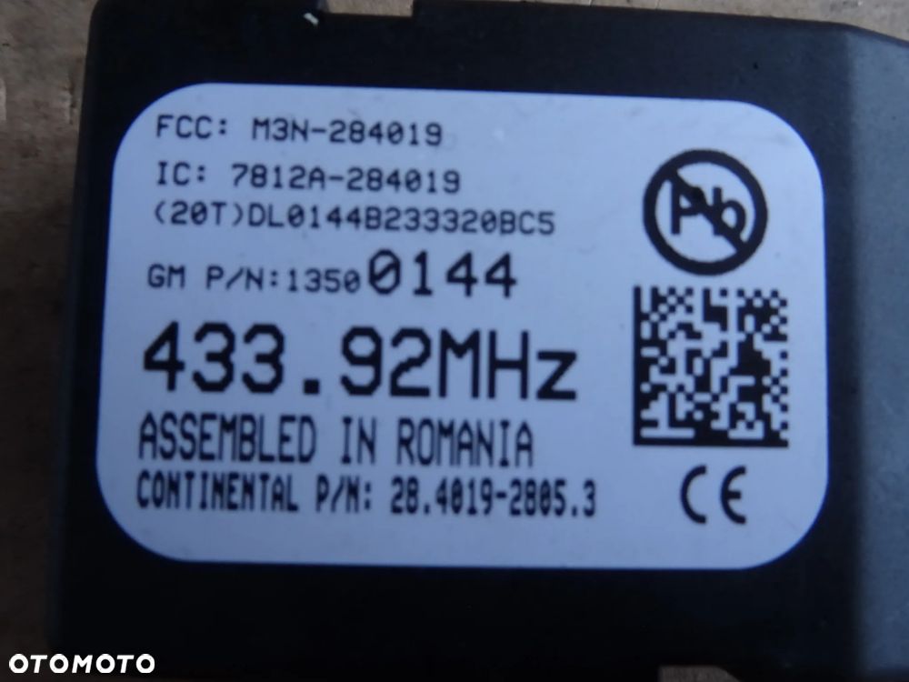 MODUŁ CENTRALNEGO ZAMKA ANTENA ODBIORNIK SYGNAŁU PILOTA OPEL ZAFIRA C ASTRA J ADAM - 3