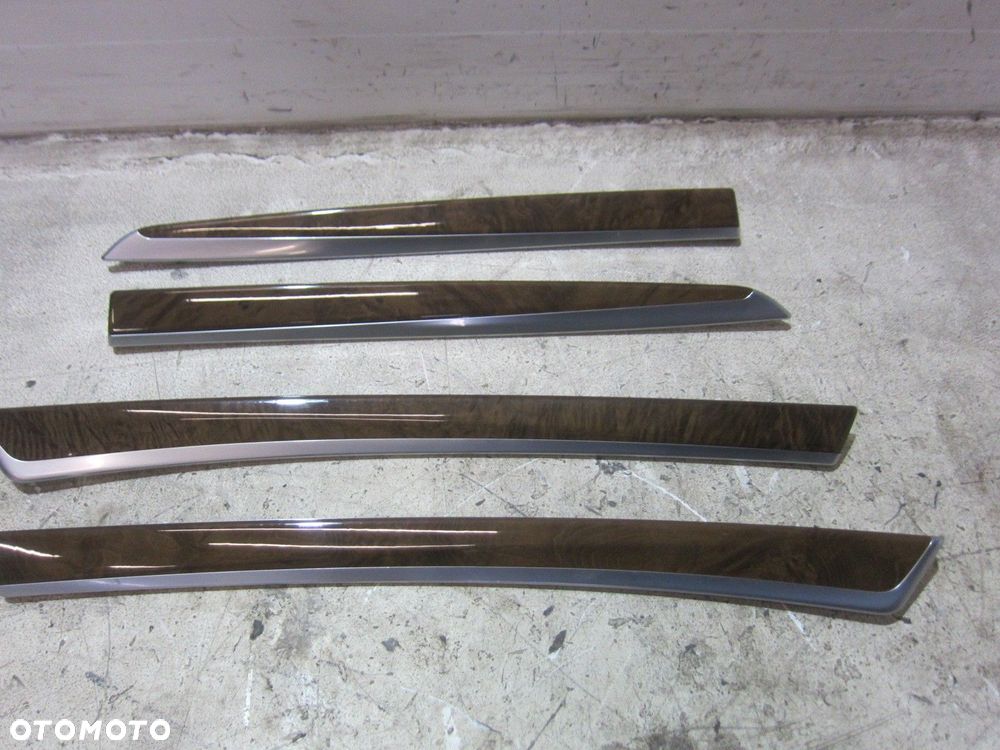 BMW F10 F11 LISTWY DEKORY CUP HOLDER DREWNO JESION KOMPLET ALU ŁADNE - 13