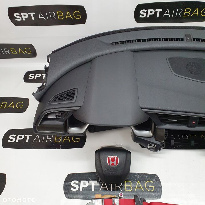 HONDA CIVIC 10 X TYPE-R DESKA ROZDZIELCZA KONSOLA KOKPIT PULPIT PODUSZKI AIRBAG AIR BAG PASY KIT SET - 2