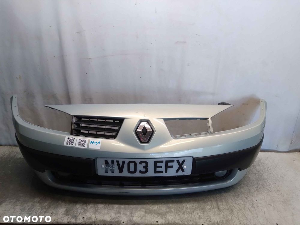 ^ ZDERZAK PRZÓD PRZEDNI RENAULT SCENIC 2 II BŁĘKITNY HALOGENY - 1