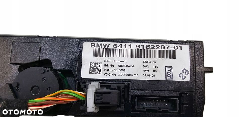 Bmw E81 E82 E87 E88 E90 E84 Panel Sterowania Nawiewu Klimatyzacji 9182287 - 6