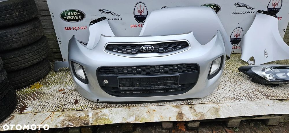 Kia Picanto 2 II 2011-2015 Wersja 5 drzwi 5D   Maska Pokrywa silnika Błotnik prawy lewy Reflektor Lampa prawa lewa  EUROPA kolor 3D - 2