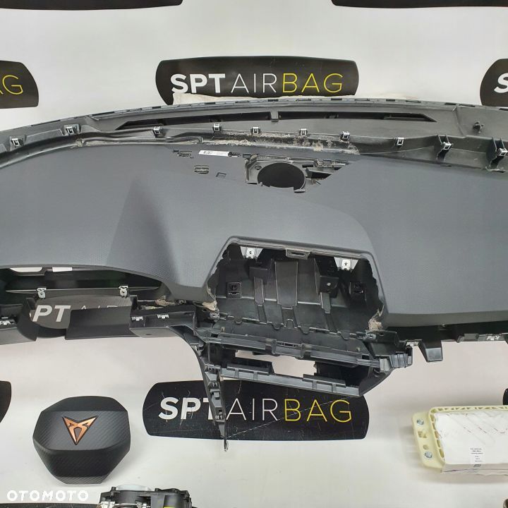 CUPRA LEON 4 IV DESKA ROZDZIELCZA KONSOLA KOKPIT PULPIT PODUSZKI AIRBAG AIR BAG PASY KIT SET - 3