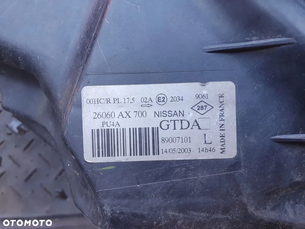NISSAN MICRA K12 REFLEKTOR LAMPA LEWY PRZÓD LEWA PRZEDNIA 26060AX700 89007101 ORYGINAŁ - 4