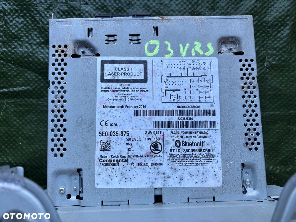Skoda octavia III VRS radio 5E0035875 - 4