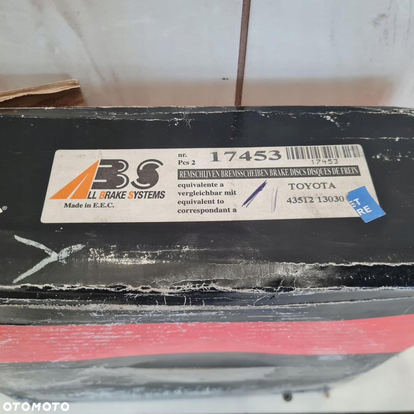 TOYOTA COROLLA E12 TARCZE HAMULCOWE KPL A.B.S. 17453 - 7