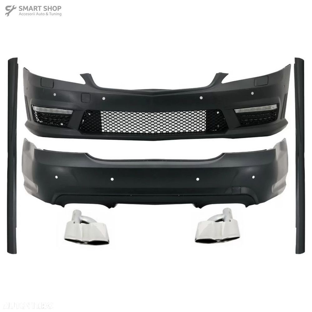 Pachet Exterior Complet LWB Mercedes S-Class W221 (2005-2011) cu Ornam - 1
