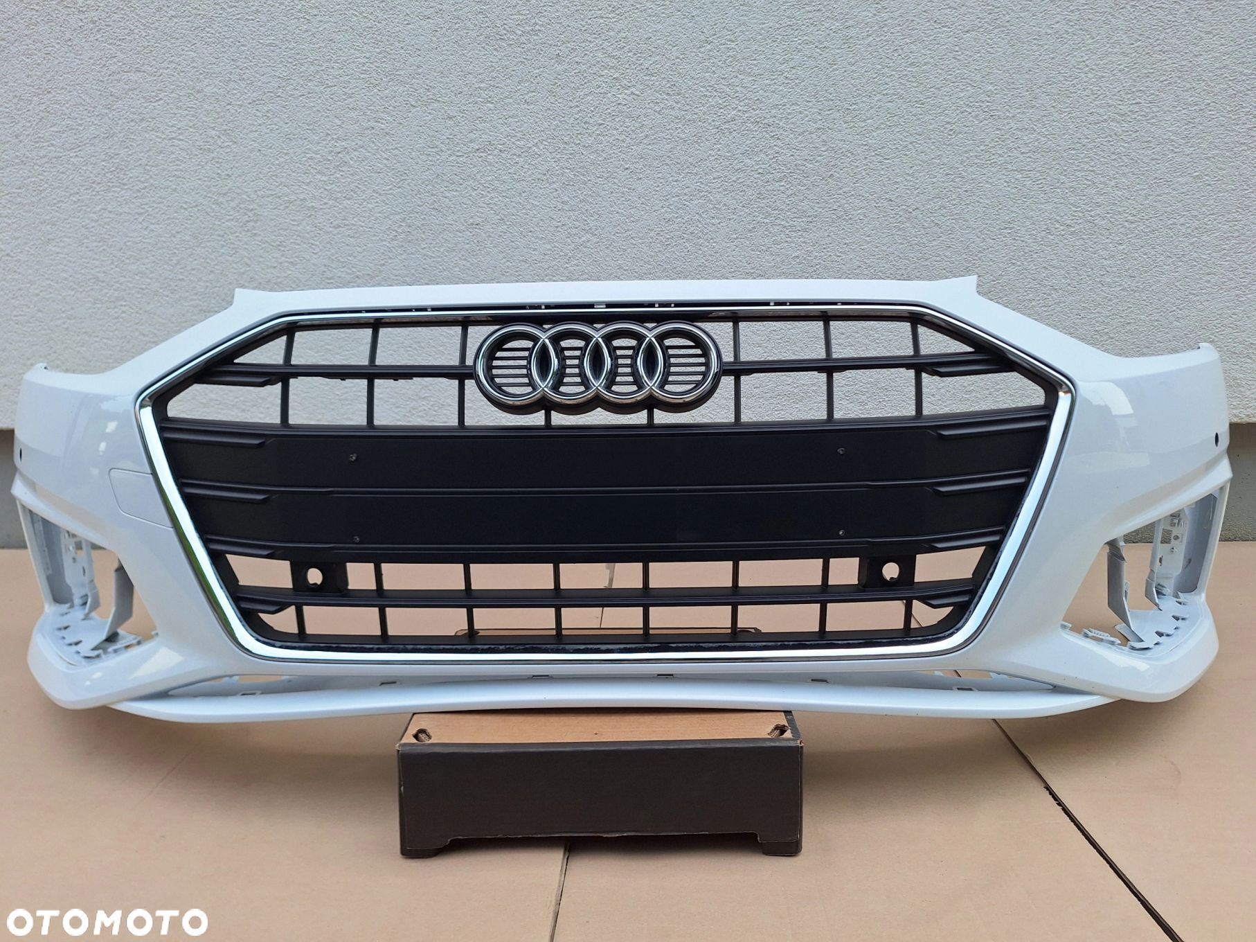 AUDI A4 B9 LIFT 19- 8W0 B.ŁADNY! NIE KLEJONY! ZDERZAK PRZÓD PRZEDNI+CAŁY GRILL ORYG. 8W0807437 WYSYŁKA 24H - 2