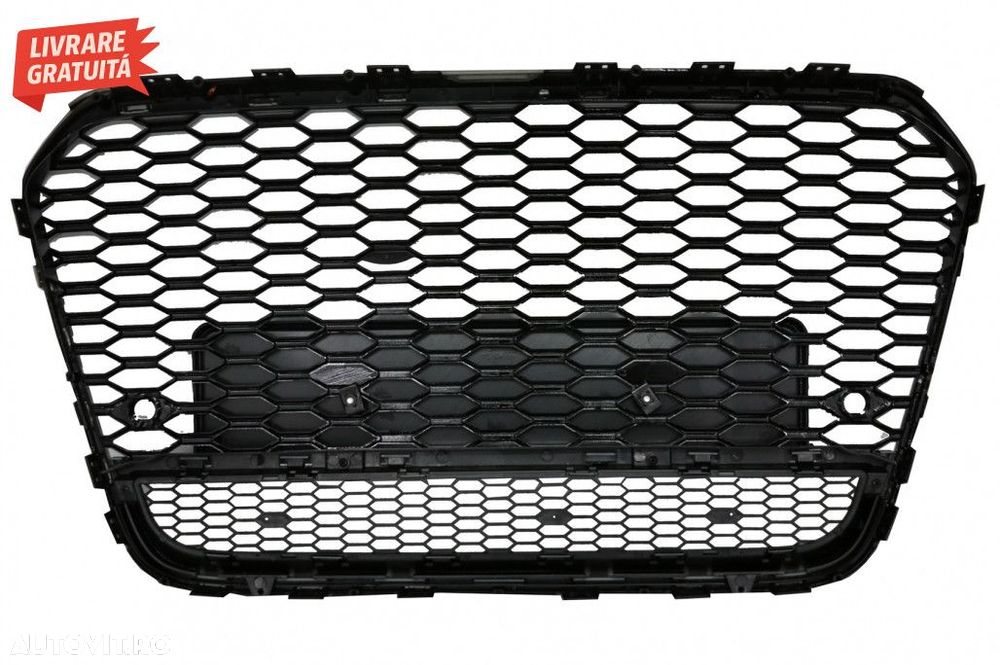 Grila Bara Fata Audi A6 C7 4G Pre-Facelift (2011-2014) RS6 Design Negr - 4