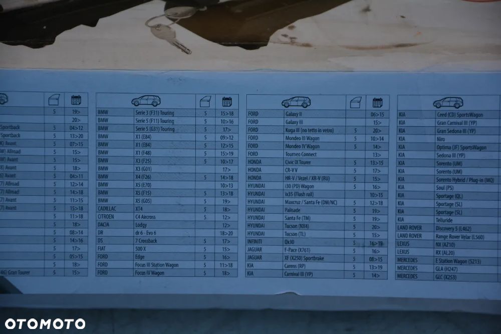 Hyundai I30 kombi / IX35 /  Santa Fe / Tucson  Bagażnik na relingi zintegrowane Aluminiowy zamykany na klucz - 5