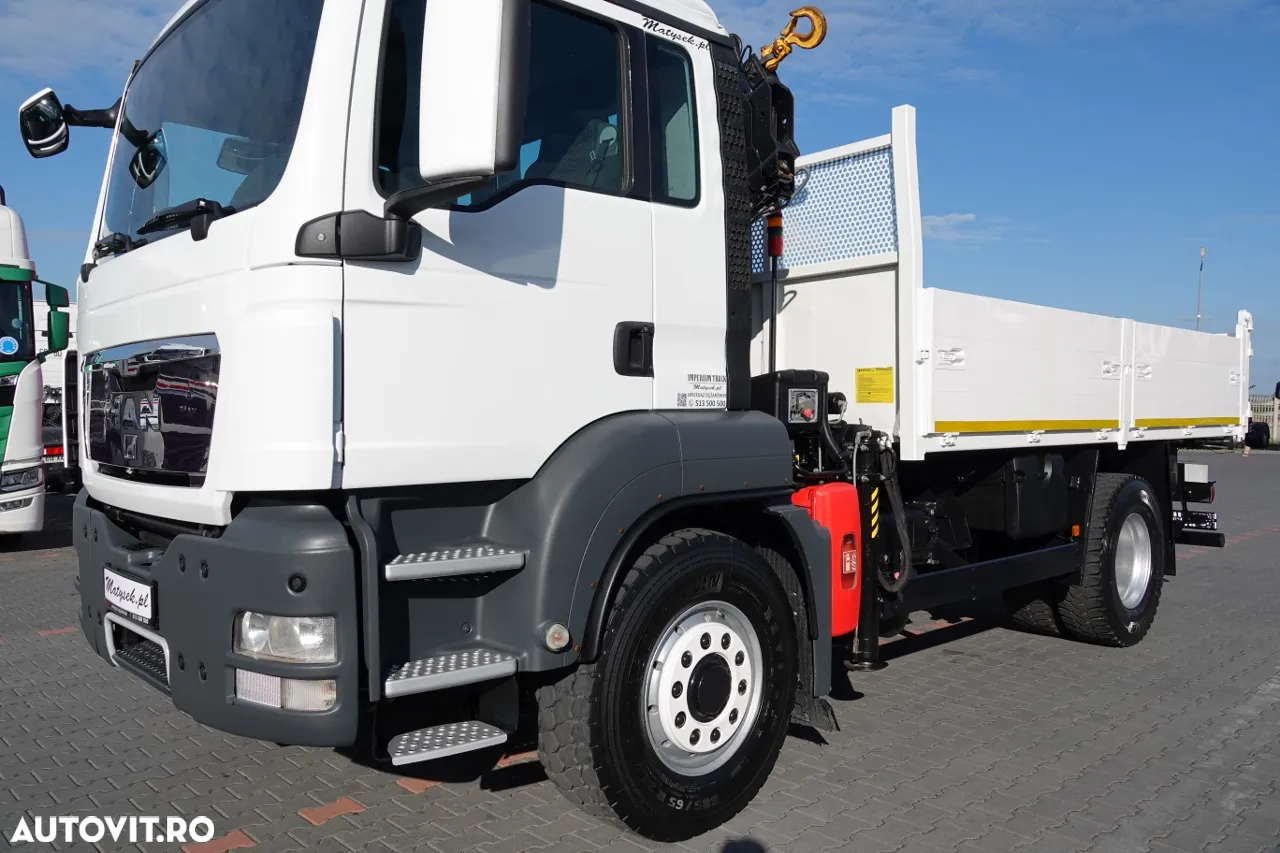 MAN TGS 18.400 / 4x4 / BASCULANTE - 4,7 M + HDS HIAB 111 inaltime: 7,4 m / MANUAL / PALET / RADIO CONTROL - 9