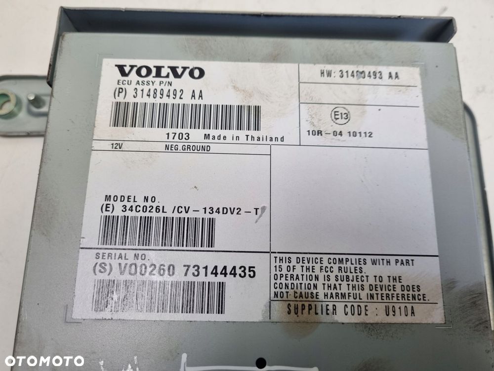 Volvo VOLVO V60 I S60 II V40 II WZMACNIACZ RADIA 31489492AA - 3