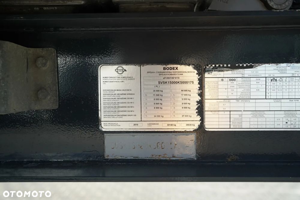 Bodex WYWROTKA 25 m3 / ALUMINIOWA / 2X OŚ PODNOSZONA / 5 300 KG / ALUFELGI / - 20