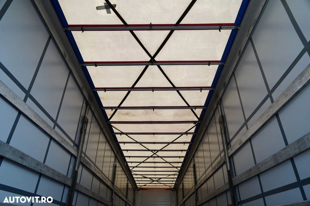 Fliegl MEGA CORTINĂ / REMORCA DIN OȚEL - 7 M / ACOPERIȘ CULISANT / PLATĂ JOSĂ - 18