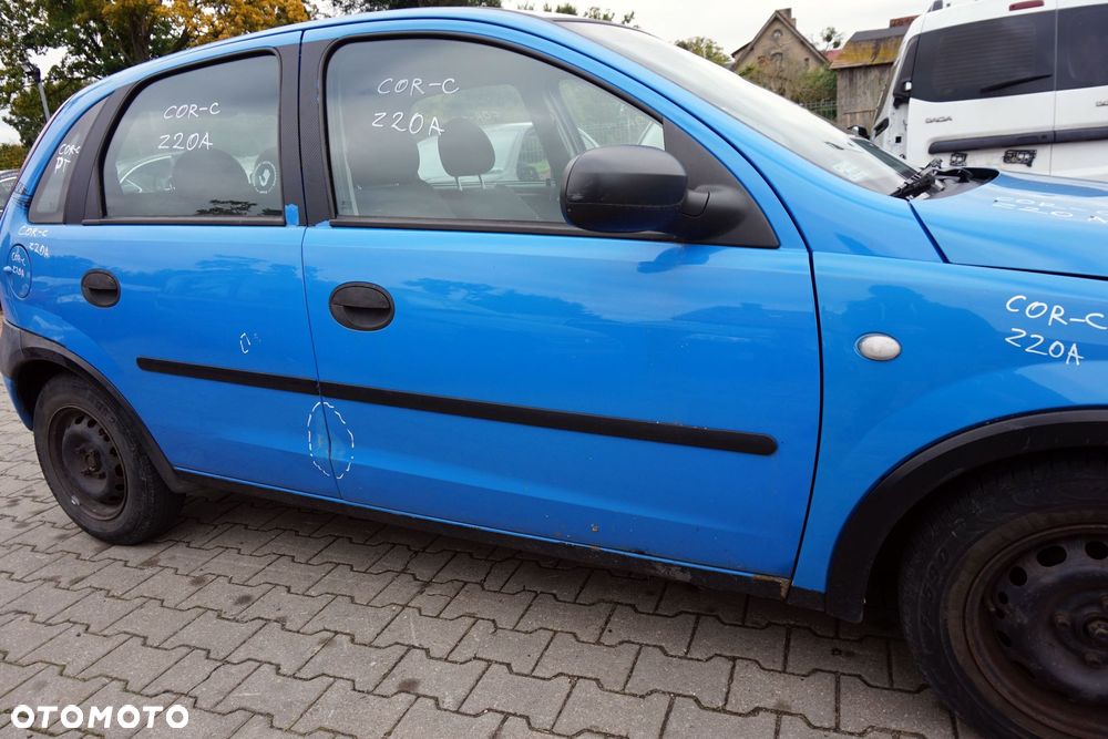 DRZWI PRZEDNIE PRAWE CORSA C III 5D HB Z20A  NIEBIESKI OPEL 1999-2003 - 2