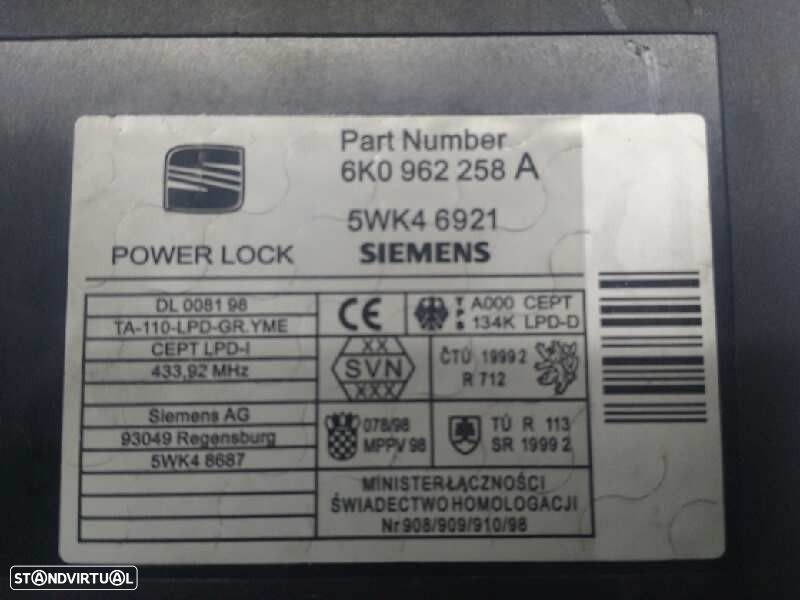 CENTRALINA FECHO SEAT IBIZA II 2001 -6K0962258A - 6