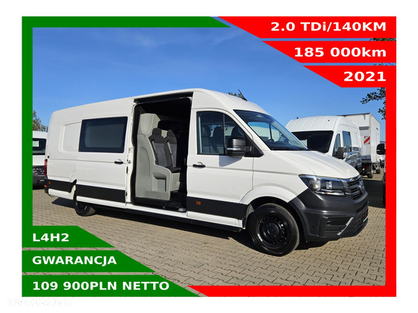 Volkswagen Crafter L4H2 *109900zł NETTO* Brygadówka 7 osób 2.0TDi/140KM
