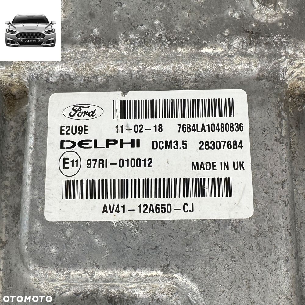 STEROWNIK SILNIKA 2.0 TDCI EURO 5 FORD KUGA MK2 AV41-12A650-CJ - 2