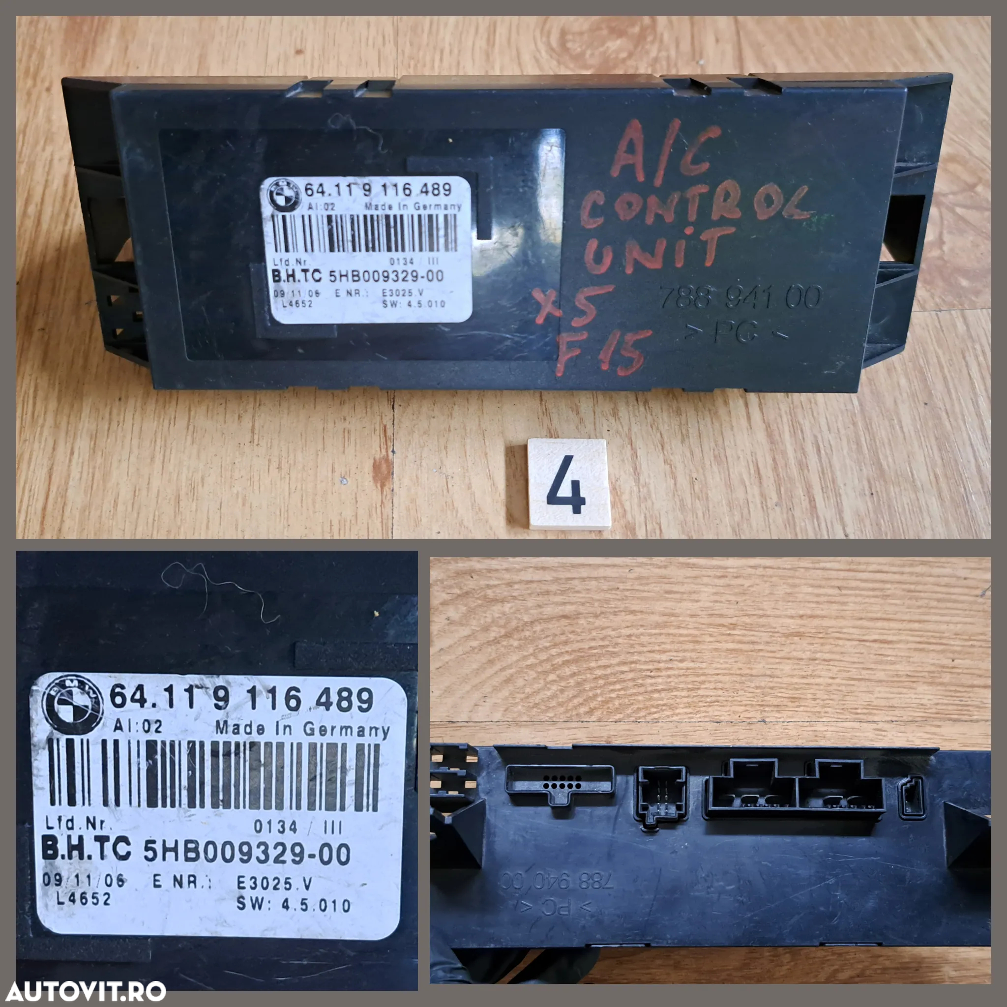 Modul centura dreapta Modul aplificator antena unitate control clima modul pompa combustibil F10 F06 F13 F01 LCI F02 LCI F03 LCI - 5