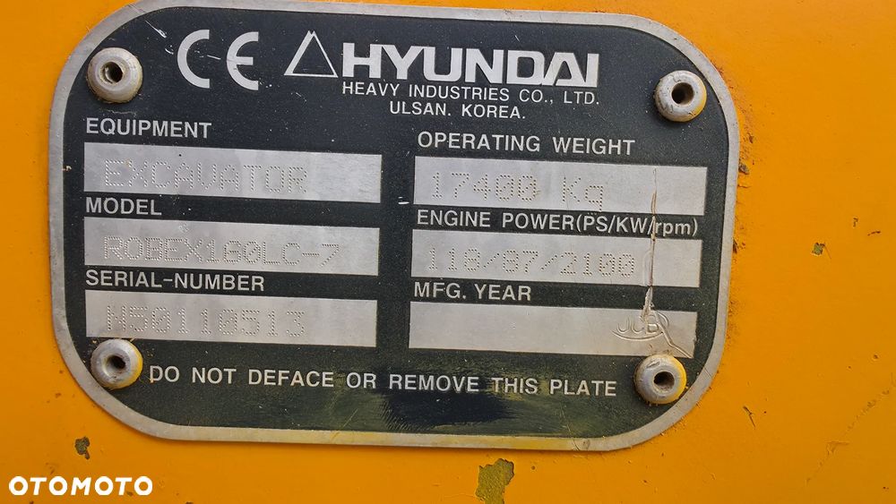 Hyundai Robex 160LC-7 R160 R 160 - 8