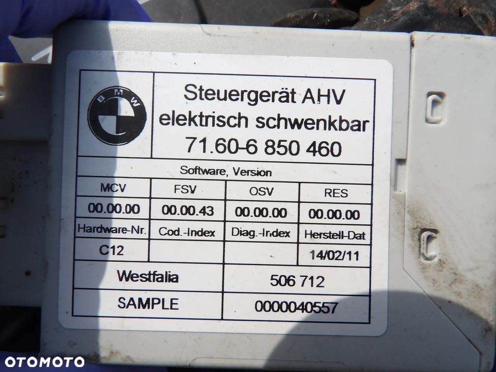 BMW - F10,F11 - KOMPLETNY HAK HOLOWNICZY - ELEKTRYCZNY - KOMPLET - 6850496  6850460 - 3