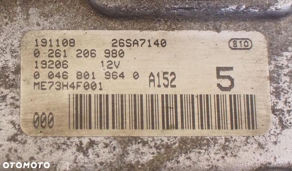 STACYJKA STEROWNIK FIAT PUNTO II 1.2 0261206980 46778446 05521 - 13