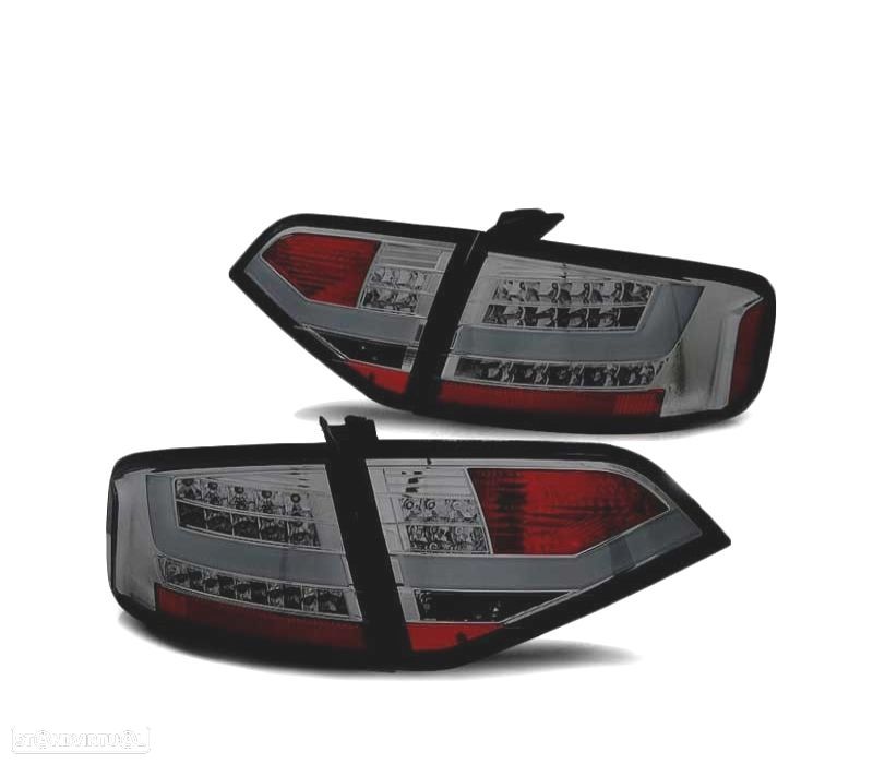 FAROLINS TRASEIROS LED PARA AUDI A4 B8 SEDAN 08-11 FUMADOS - 2