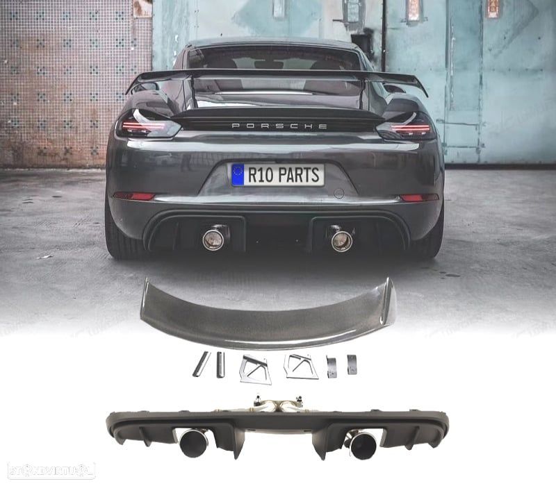 KIT CARROÇARIA PORSCHE CAYMAN 718 17-23 LOOK GT4 CARBONO - 1