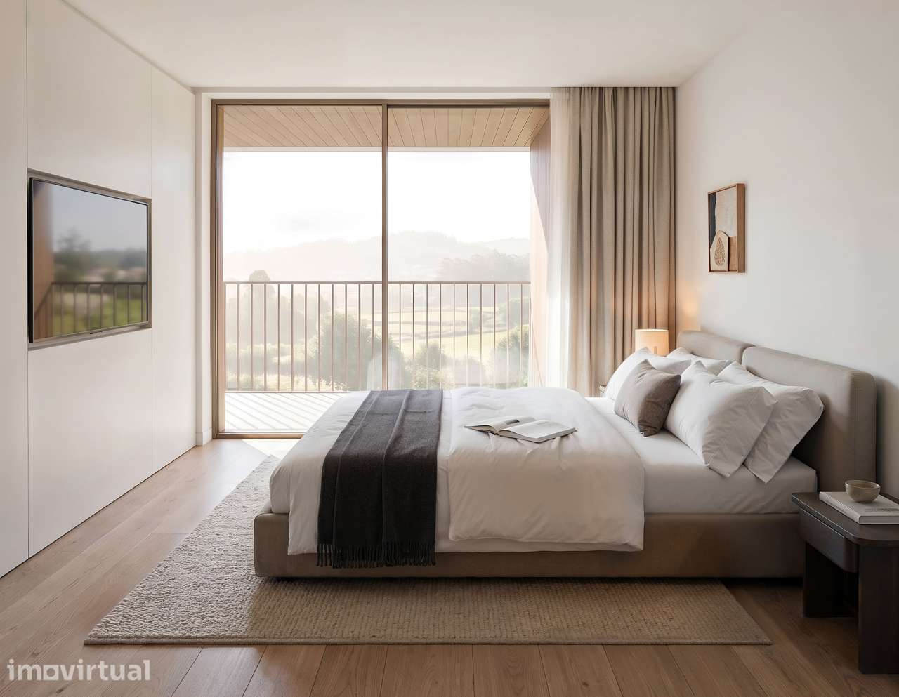 Apartamento T1 com logradouro e 1 lg garagem | Piscina na cobertura - Grande imagem: 5/23