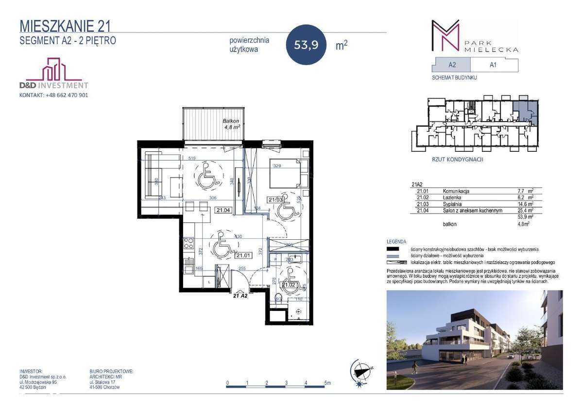 *PARK MIELECKA*, 54m2+balkon, D&D Investment