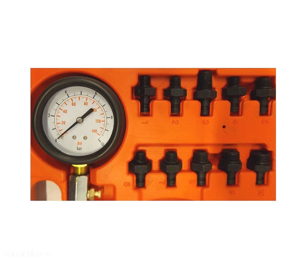 Manometr Tester Miernik Ciśnienia Olej Wąż 1.2m 140 PSI 10 Bar LT-C16 MAGMA - 3