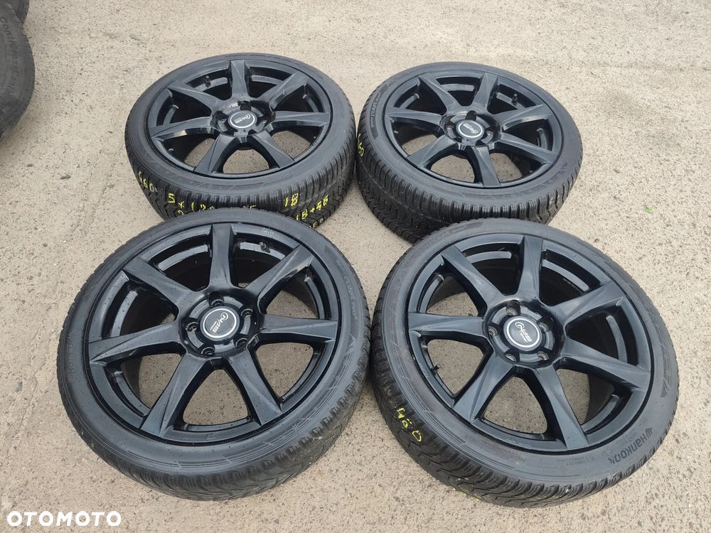 5x120 Czarne Felgi Aluminiowe Alufelgi 18 Koła Zimowe Zima Honda Odyssey Legend Pilot Acura MDX RL RLX TL TLX 6mm 20r. Legnica ALU-RAD 235/40 - 1